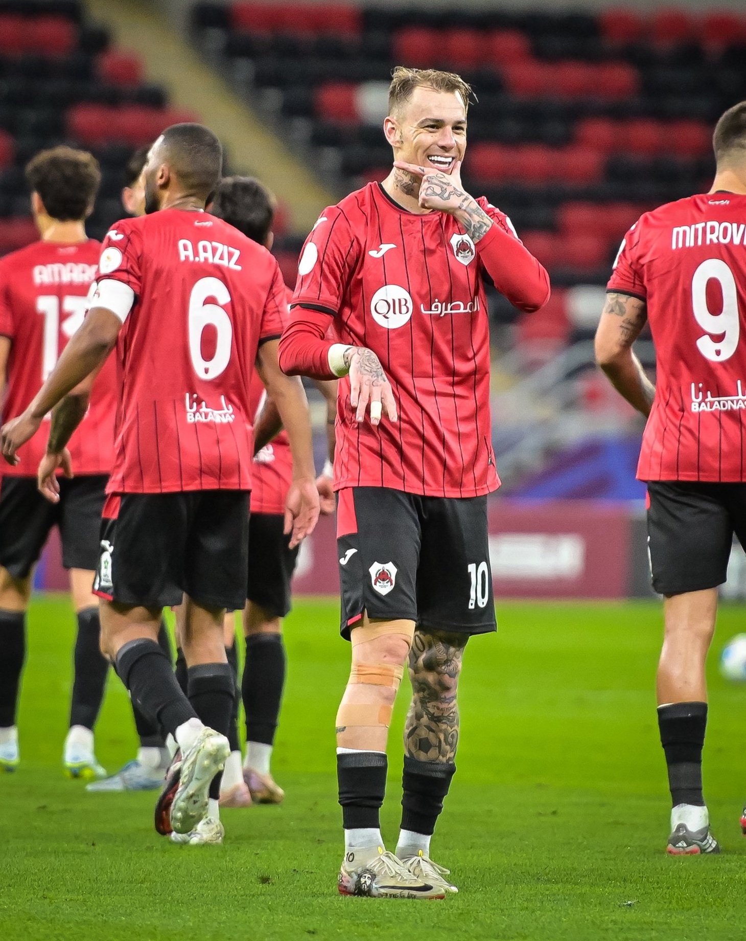 لاعبو الريان القطري. (وكالات)