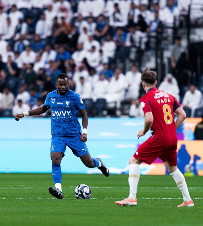 من مباراة الهلال ضد ضمك. (حساب الهلال على إكس)