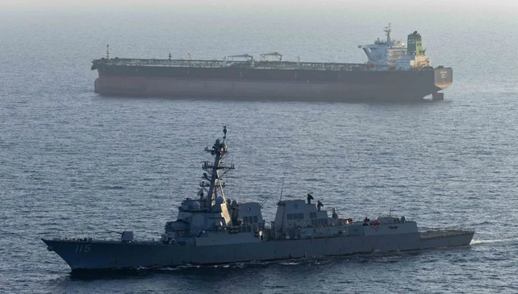 الحصار الأميركي على الموانئ الإيرانية (القيادة المركزية الأميركية). 