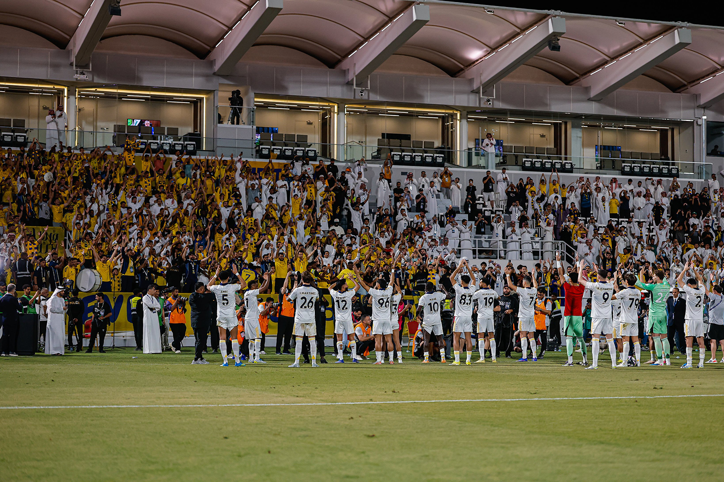 لاعبو النصر السعودي. (وكالات)