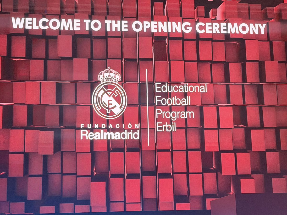 خلال إعلان افتتاح أكاديمية ريال مدريد في أربيل. (إكس)