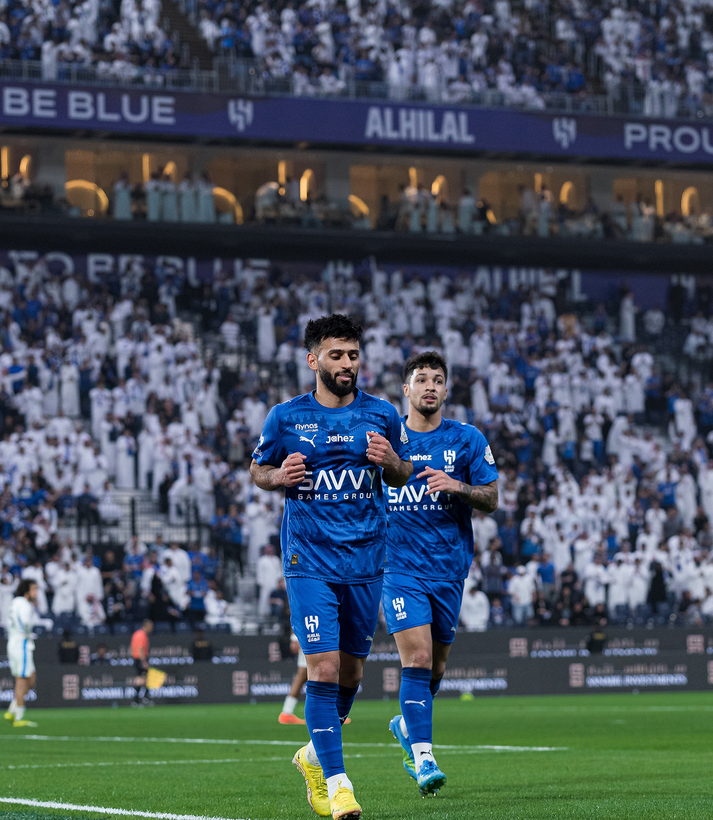 من مباراة الهلال ونيوم في الدوري السعودي. (وكالات)
