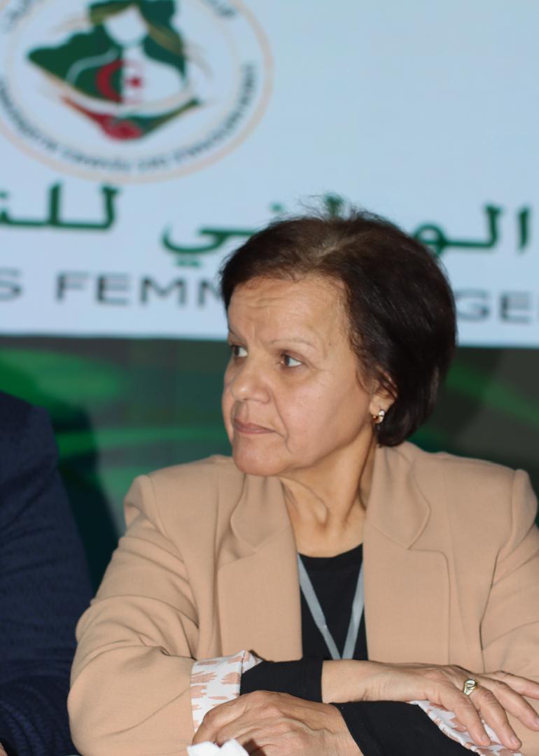 الأمينة العامة للاتحاد الوطني للنساء الجزائريات حليمة لكحل. (النهار)