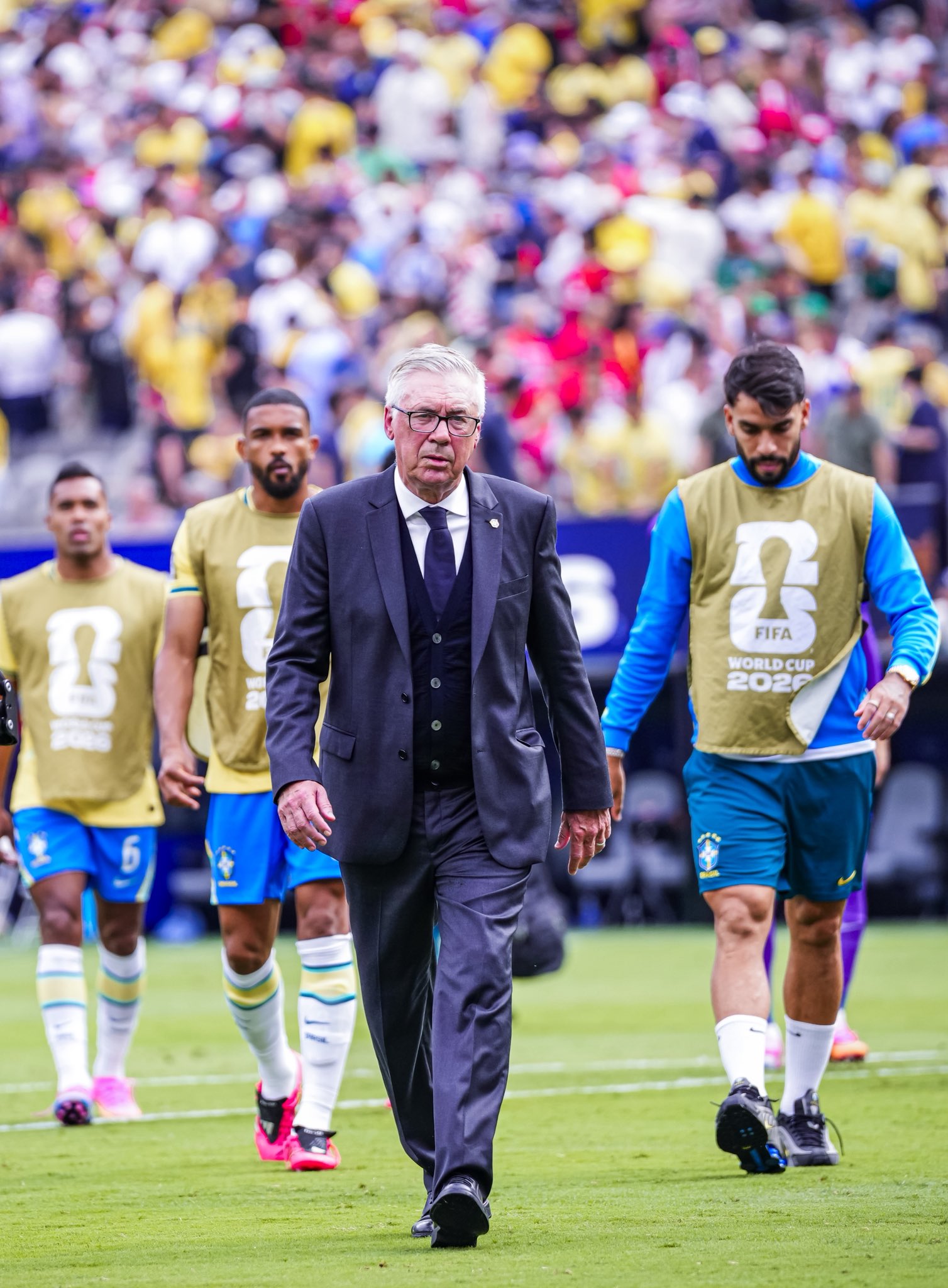 كارلو أنشيلوتي مع منتخب البرازيل. (وكالات)