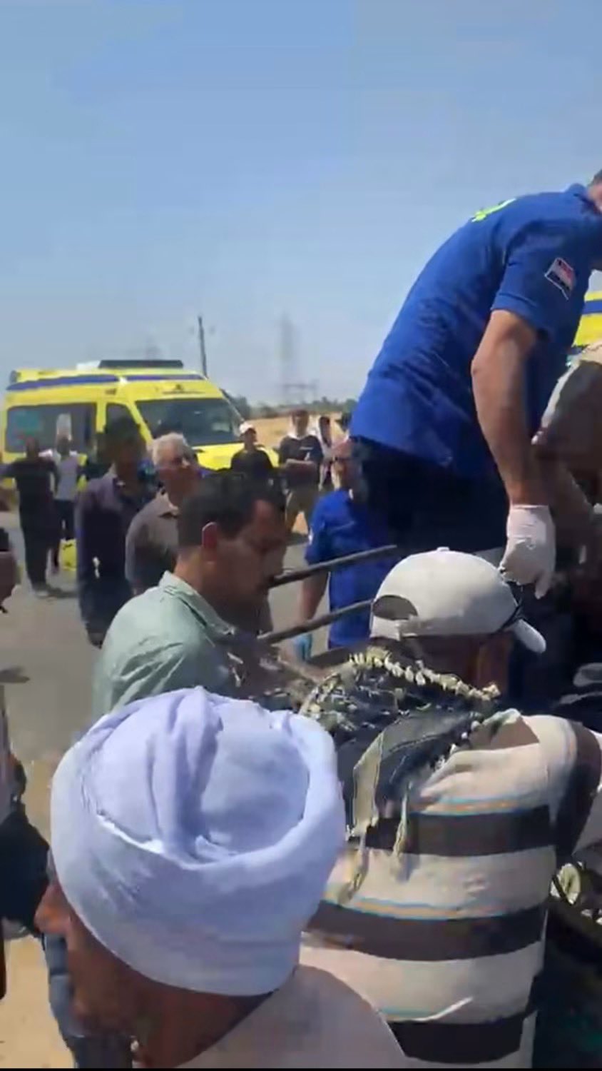 من موقع الحادث في الإسماعلية (إكس).