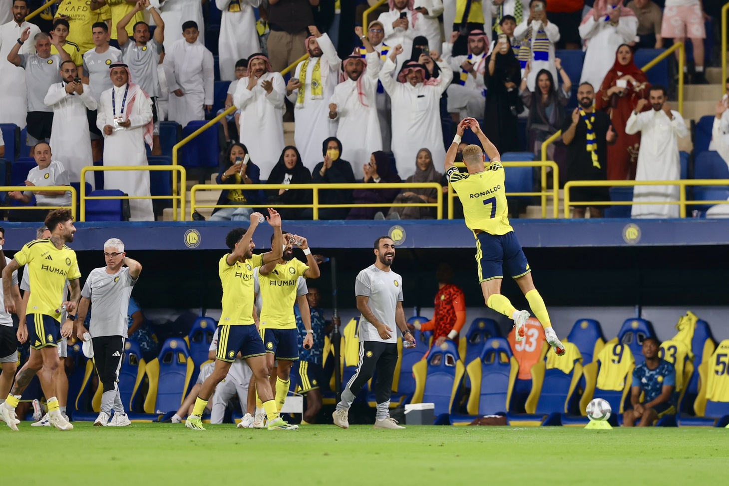 كريستيانو رونالدو مع النصر السعودي. (إكس)