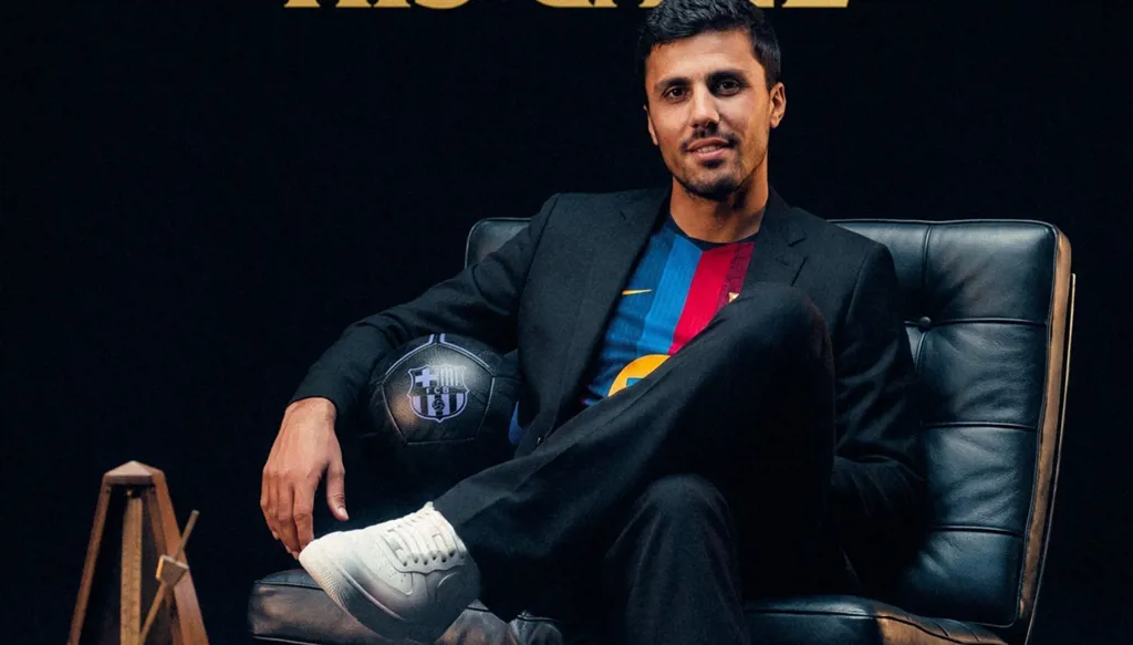 شاهد كيف أعلن برشلونة عن انتقال رودري من مانشستر سيتي