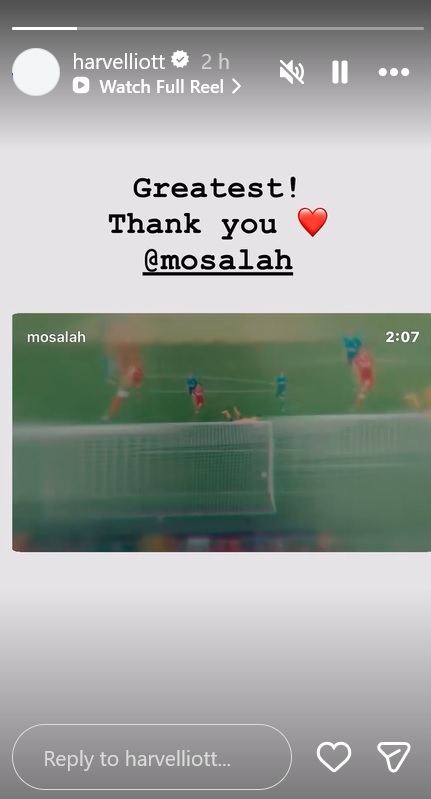 رسالة هارفي إليوت لمحمد صلاح.