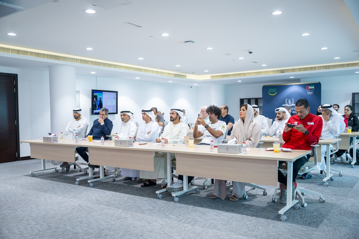 الأولمبية الإماراتية تعقد اجتماعاً تنسيقياً مع الاتحادات الرياضية. (حساب اللجنة الأولمبية الإماراتية على إكس)