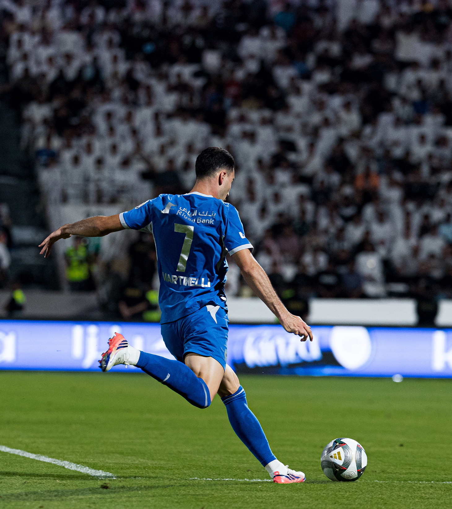 غابرييل مارتينيلي في أول مشاركة له بقميص الهلال. (إكس)