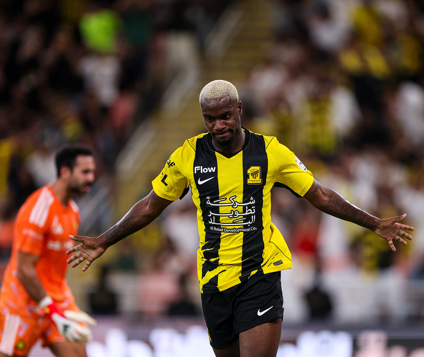 من مباراة الاتحاد والنصر في الدوري السعودي. (إكس)