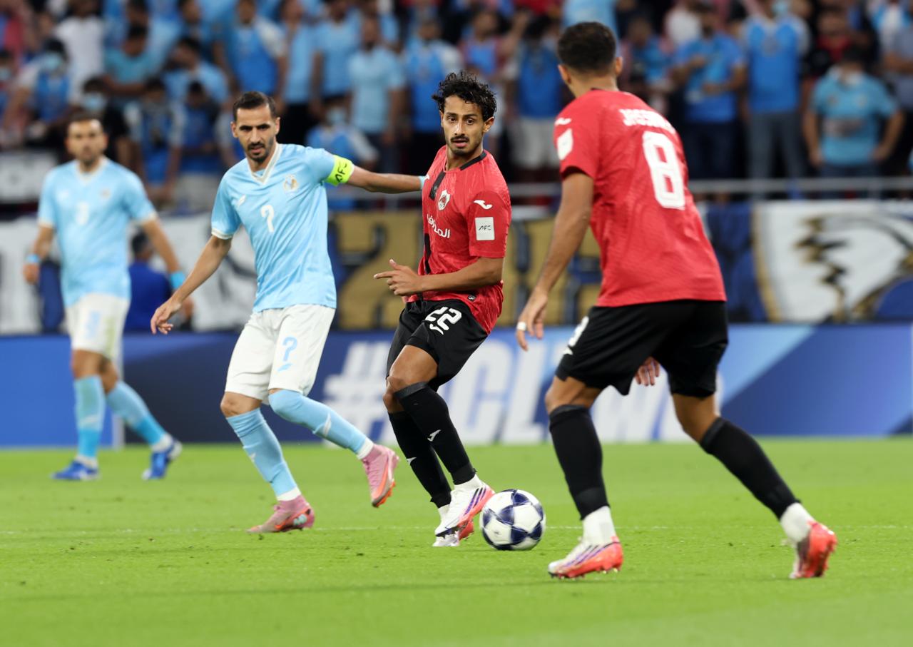 من مباراة الفيصلي والريان. (قناة الكأس القطرية)
