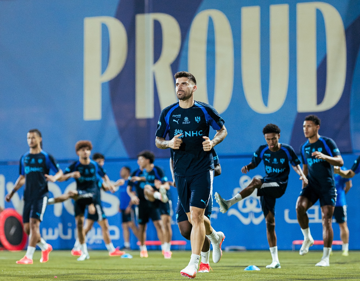 من تمارين فريق الهلال. (إكس)