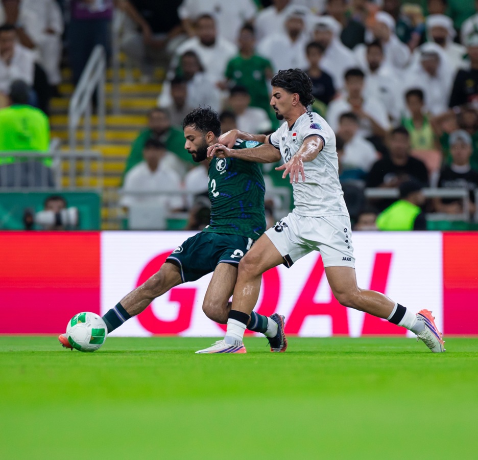 من مباراة السعودية والعراق. (حساب المنتخب السعودي على إكس)