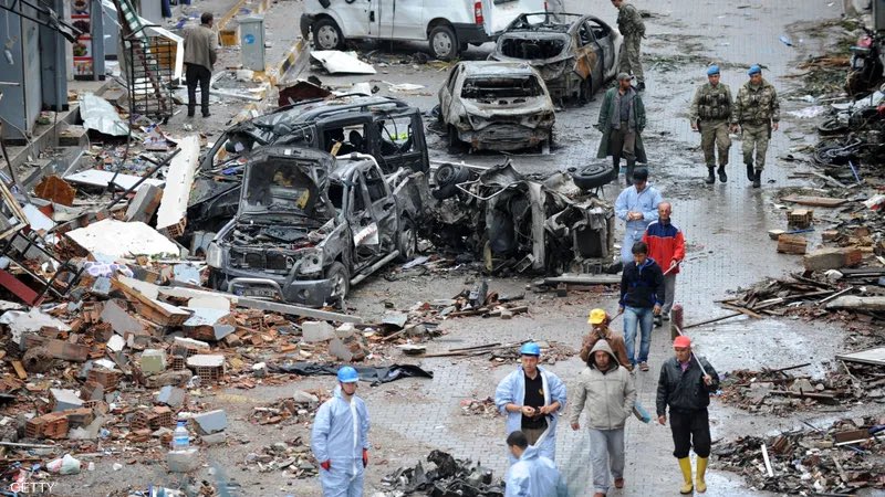 التفجير المزدوج في منطقة الريحانية (أرشيفية).