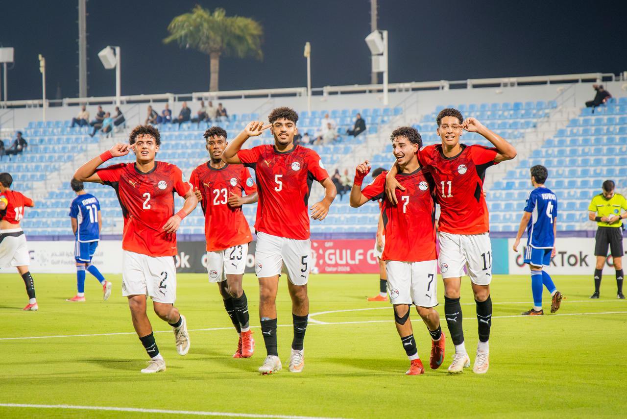 لاعبو مصر تحت 17 عاماً. (حساب الاتحاد المصري على إكس)