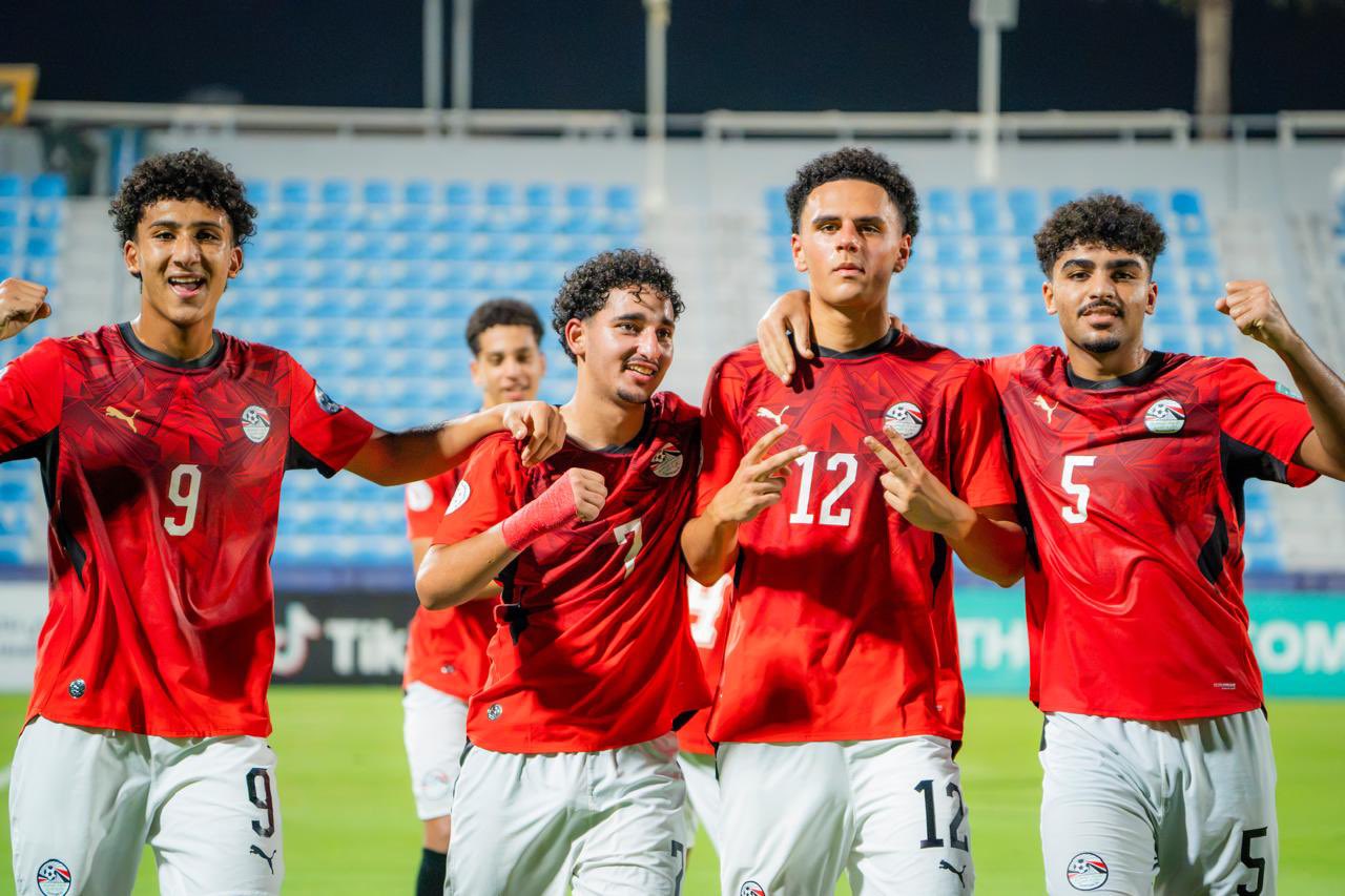 لاعبو مصر تحت 17 عاماً. (حساب الاتحاد المصري على إكس)