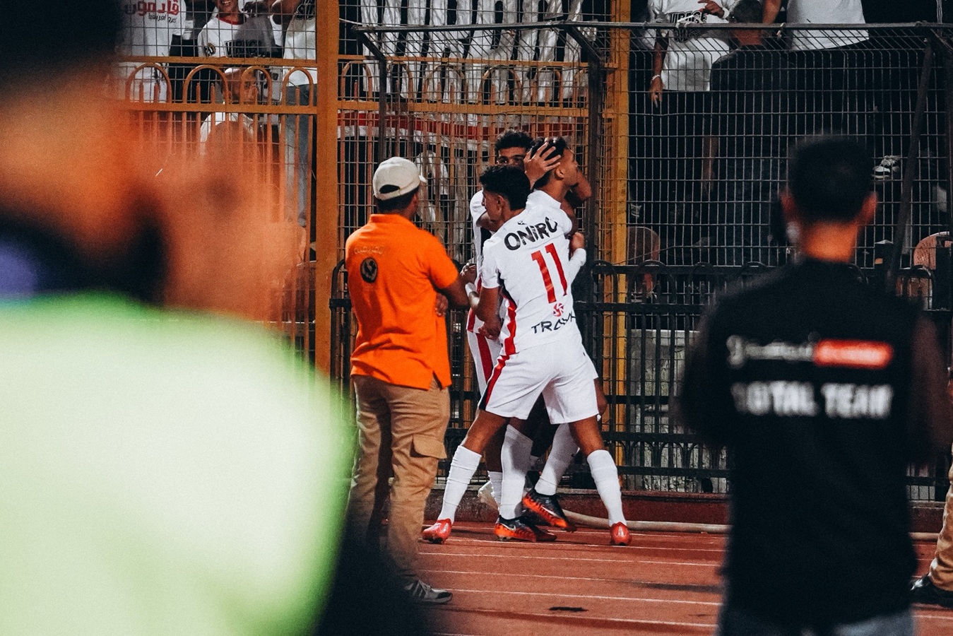 فرحة الزمالك بالهدف. (حساب الزمالك على إكس)