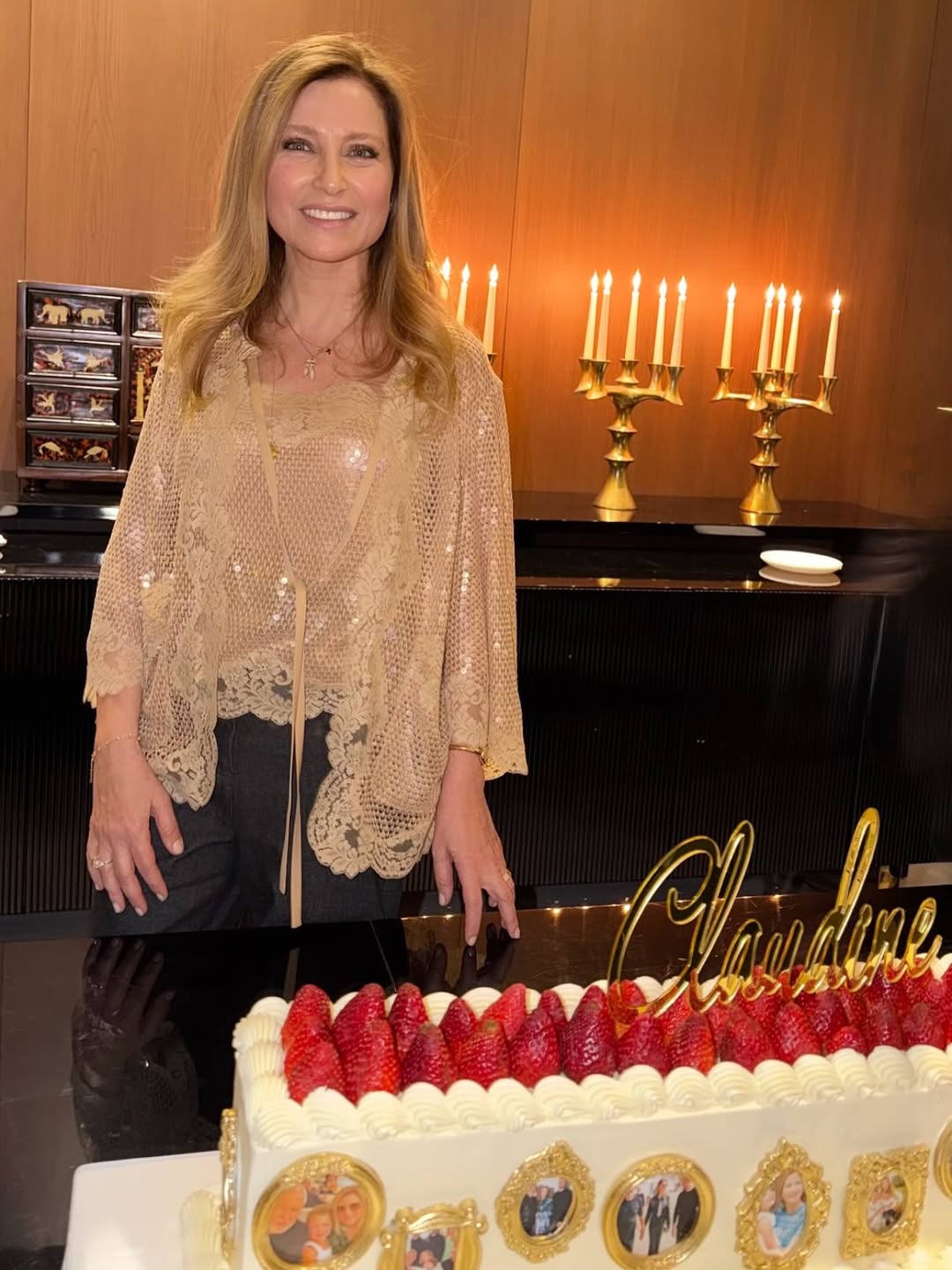 كلودين صعب تتألّق بتوقيع ايلي صعب في يوم عيدها (انستغرام)