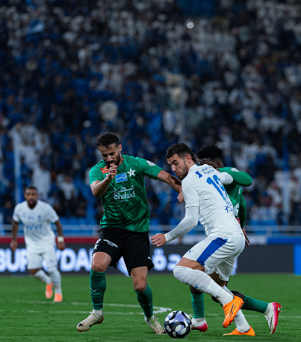 من مباراة الهلال والنجمة. (وكالات)