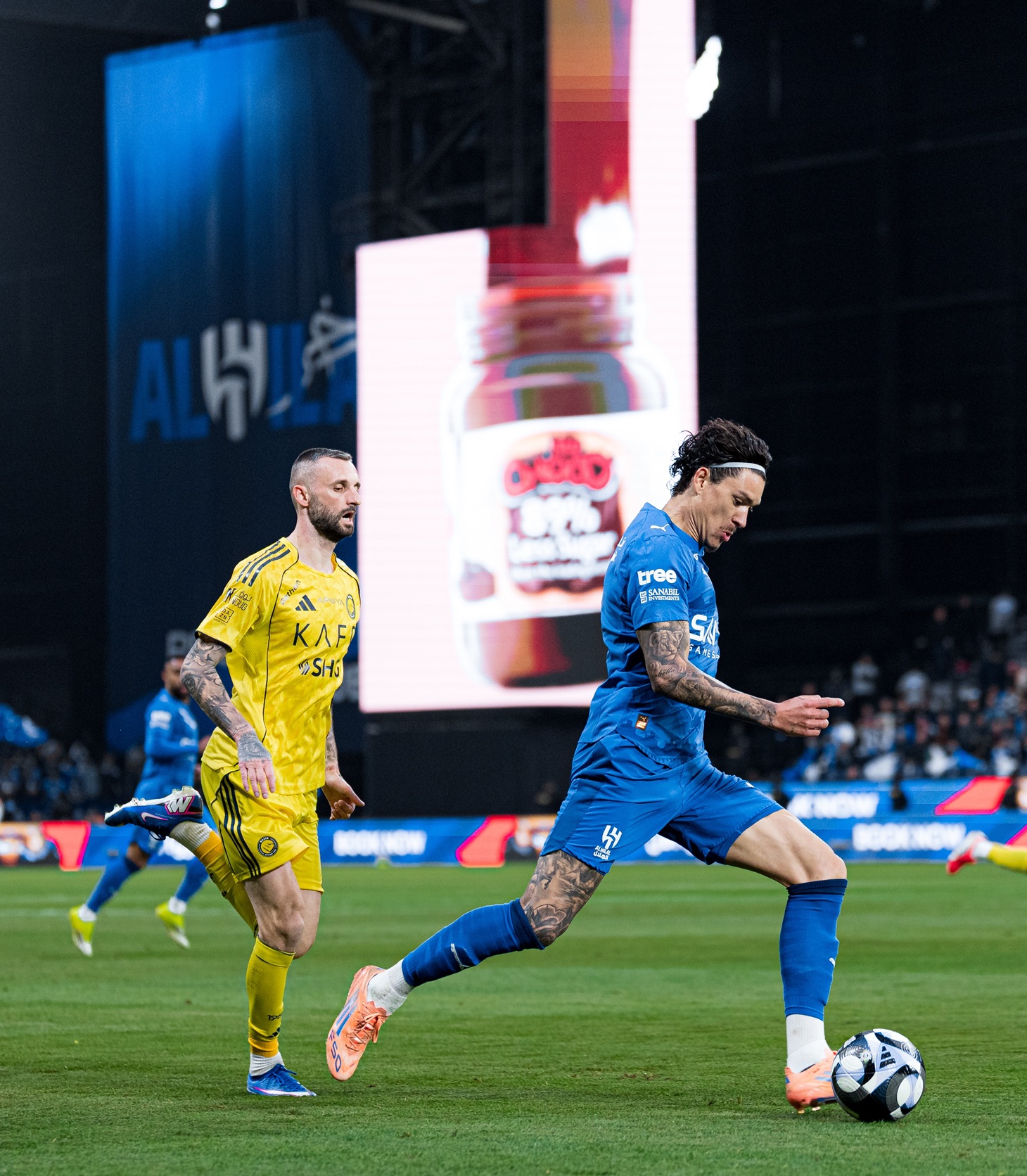 من لقاء الهلال والنصر. (وكالات)