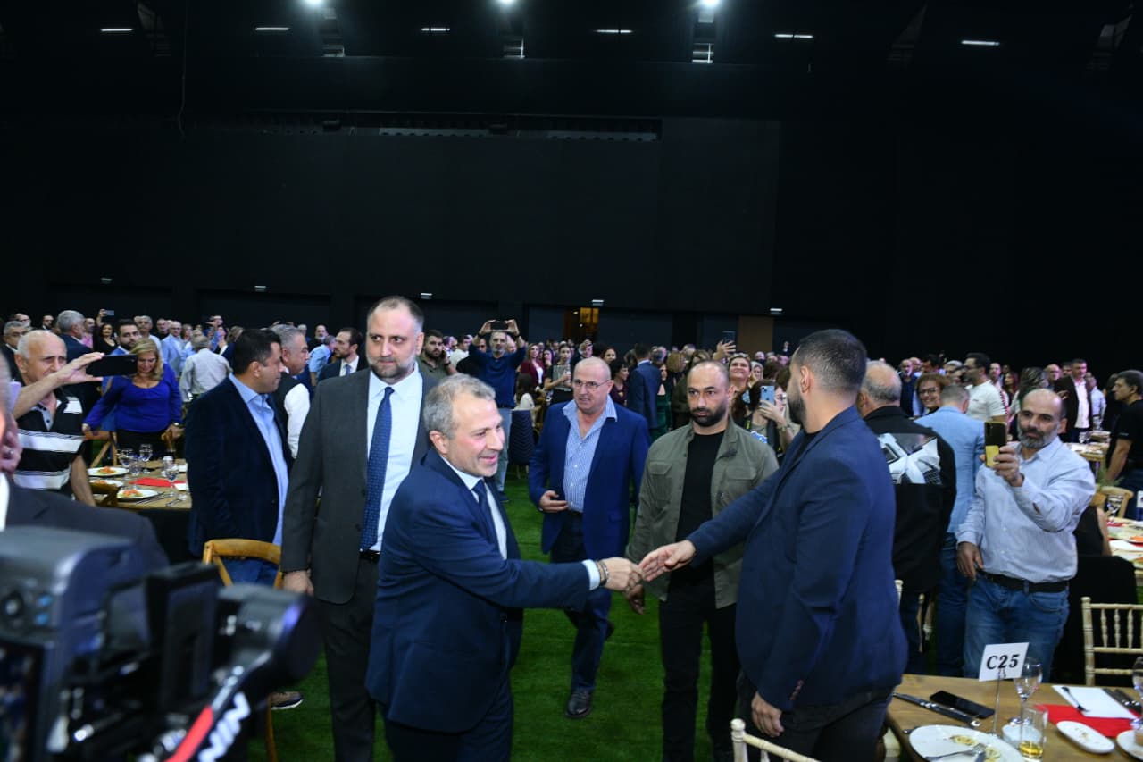 باسيل في عشاء التيار. (اللجنة المركزية للإعلام في التيار)