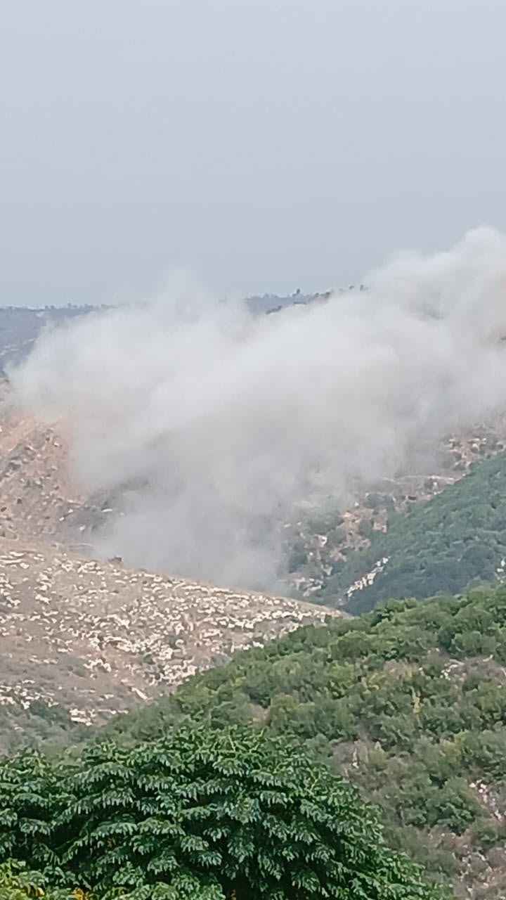 غارة حربية إسرائيلية على منطقة وادي الحجير في الجنوب اللبناني.