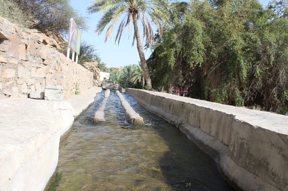 قناة ري تقليدية في الداخلية، عُمان.