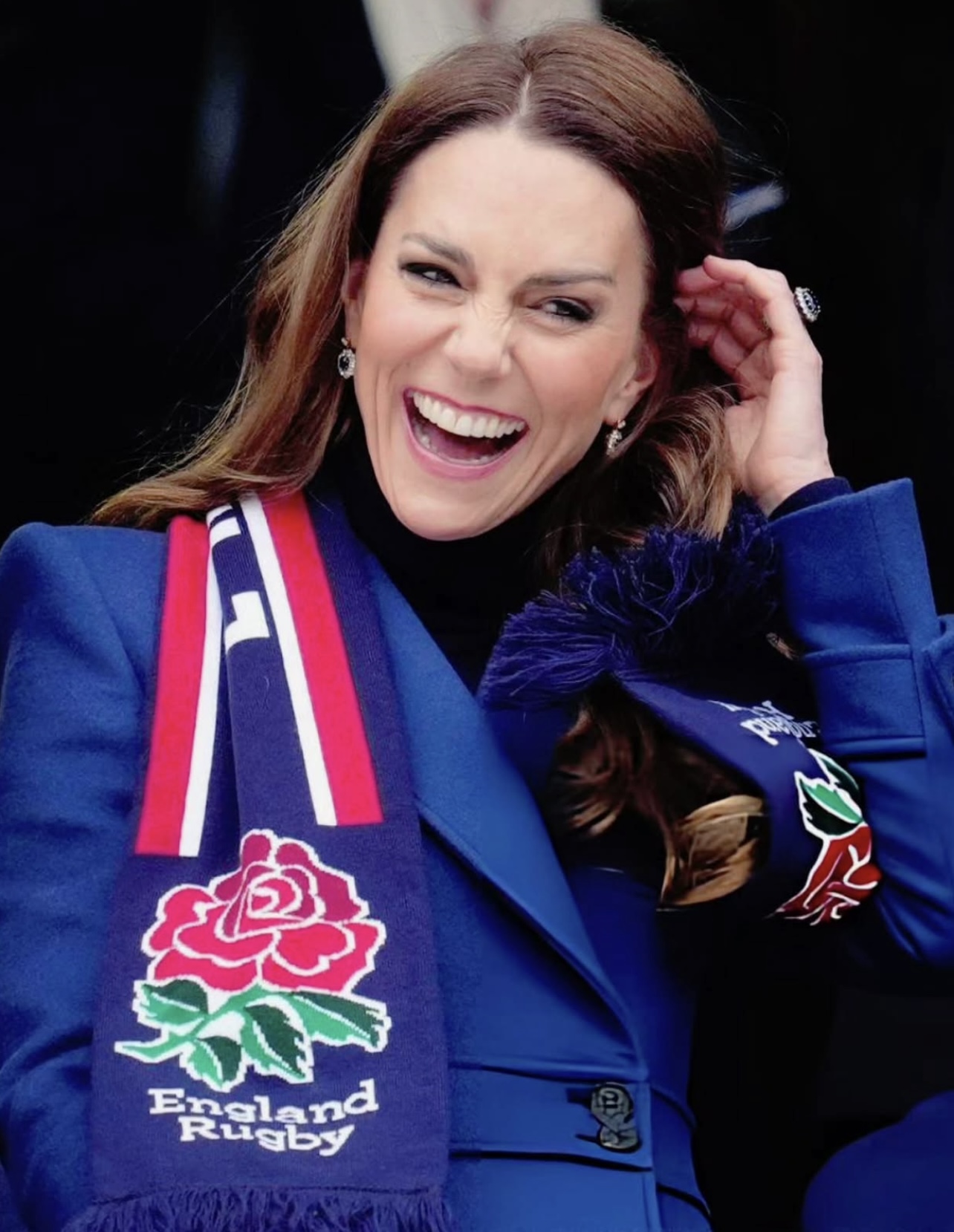 إطلالة كيت ميدلتون خلال مباراة إنكلترا وإيرلندا ضمن بطولة الأمم الست 2026 (إنستغرام)