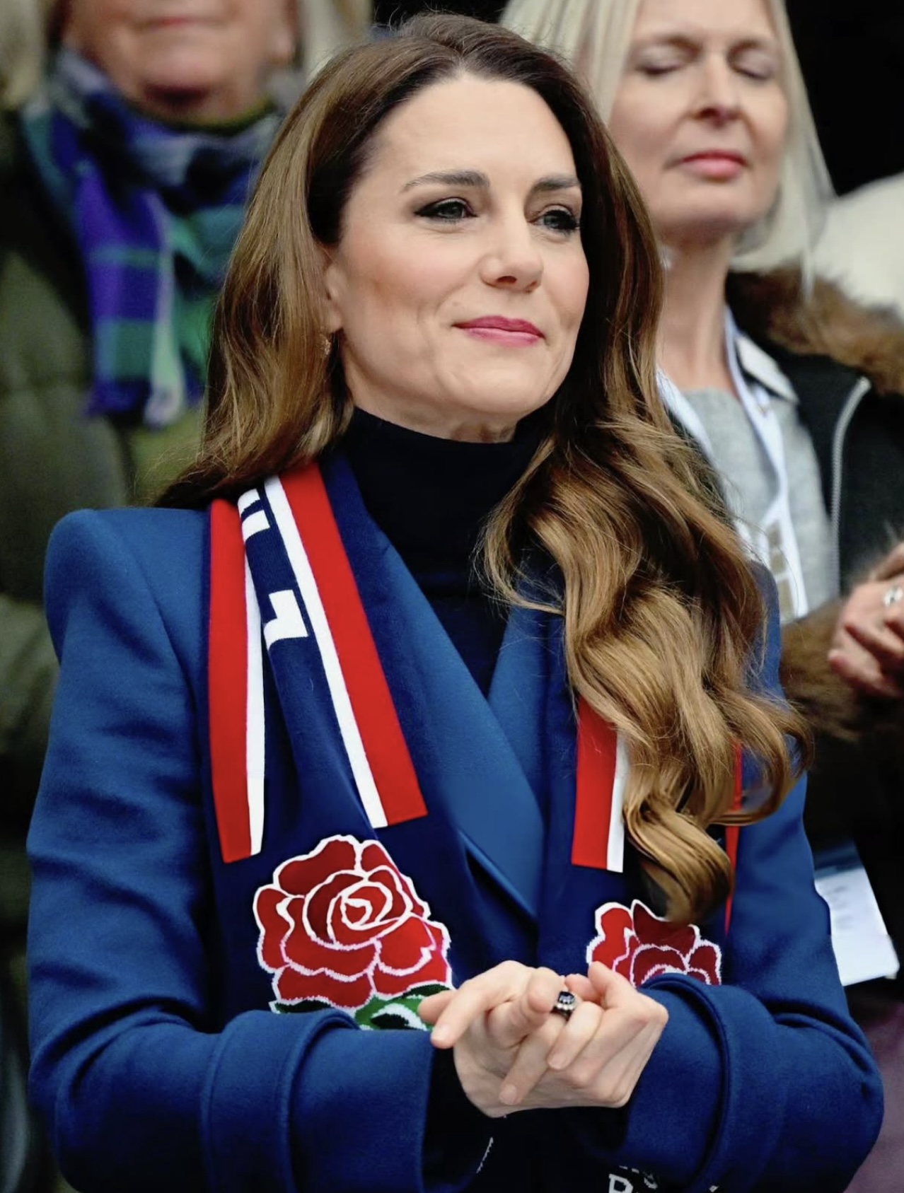 إطلالة كيت ميدلتون خلال مباراة إنكلترا وإيرلندا ضمن بطولة الأمم الست 2026 (إنستغرام)