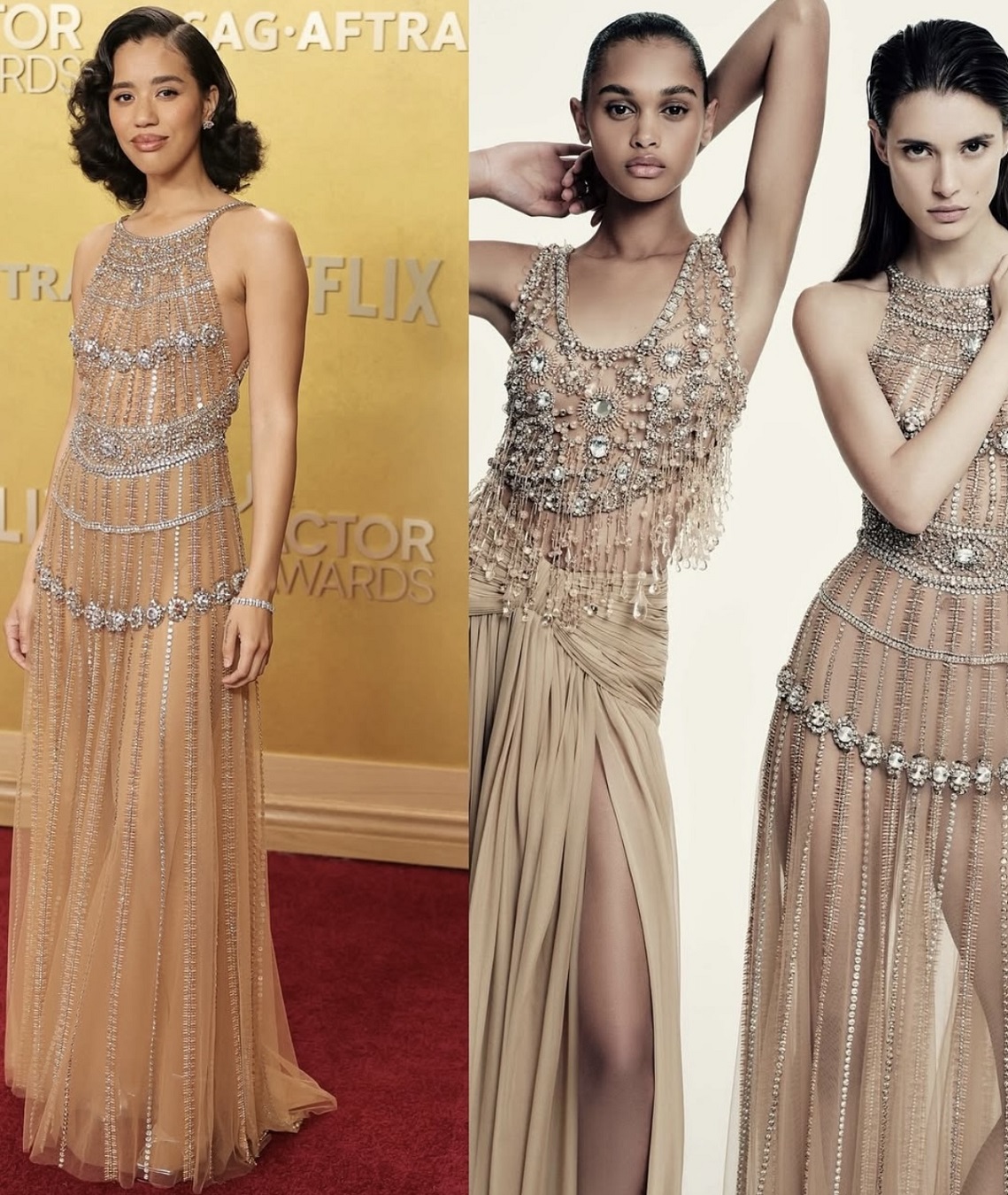 جاسمين سافوي براون بتصميم زهير مراد في حفل Actor Awards (إنستغرام)