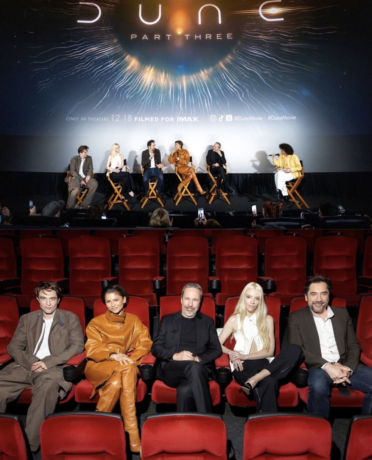 زندايا مع أبطال فيلم DUNE (إنستغرام)