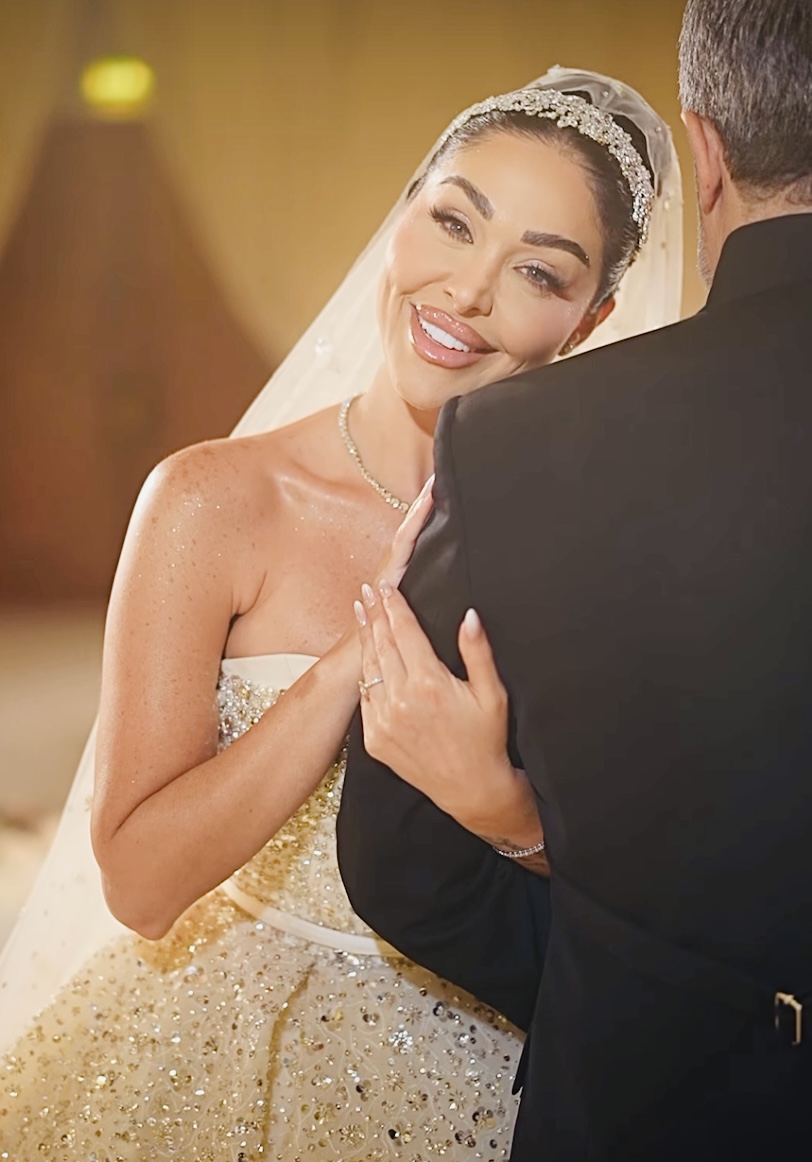 هيا كرزون وعريسها عمر الكيكي (إنستغرام)