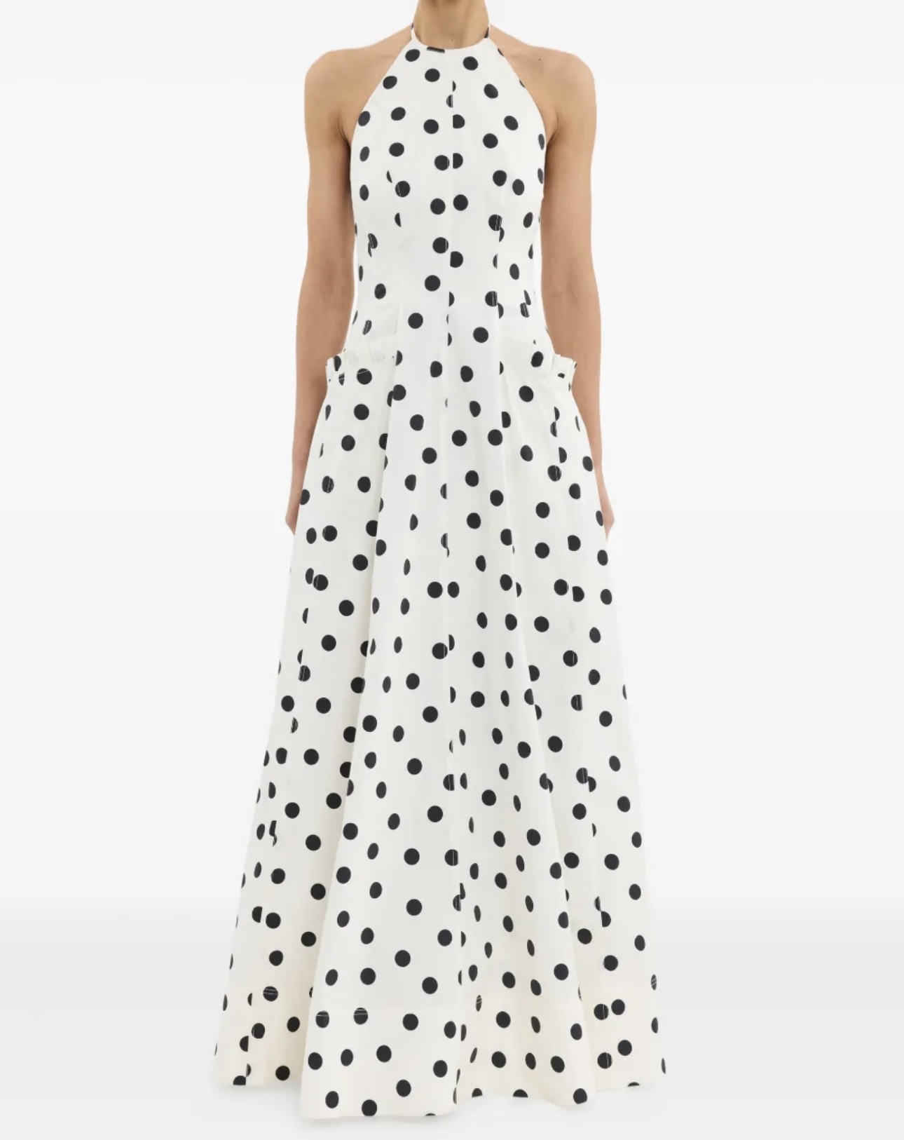 فستان بولكا دوت أنيق بنمط هالتر نك من ريبيكا فالانس (موقع العلامة)