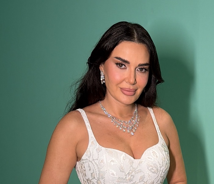 سيرين عبد النور على منصة عرض الأزياء في اسبوع دبي للموضة (النهار)