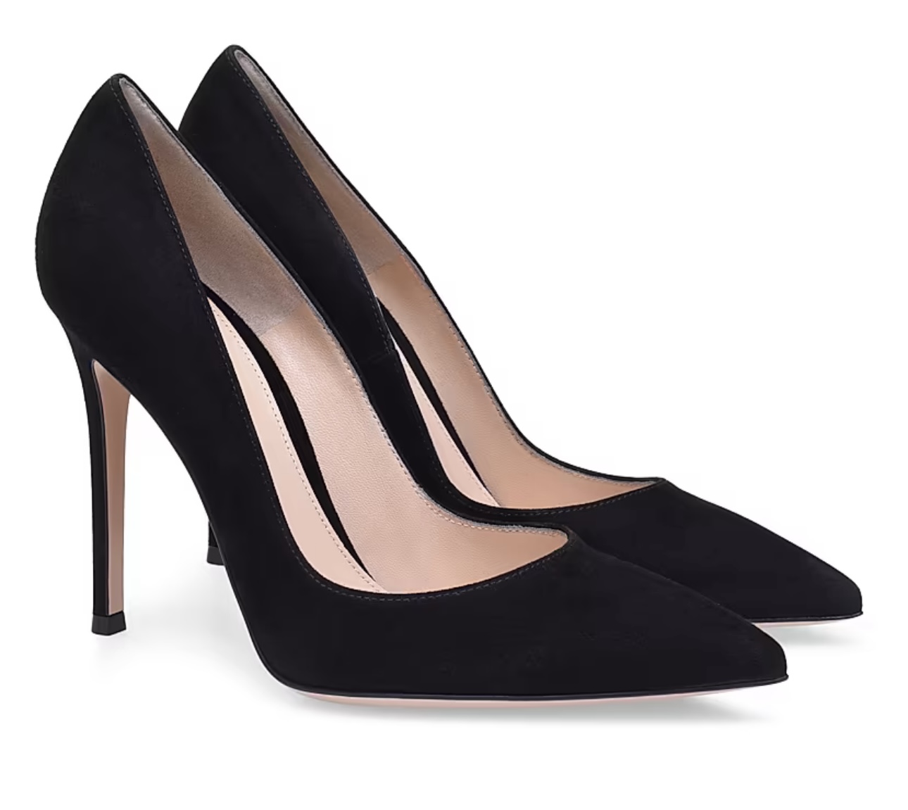 كندرة جيانفيتو روسي من الجلد المخملي الناعم بكعب ستيليتو (موقع العلامة)