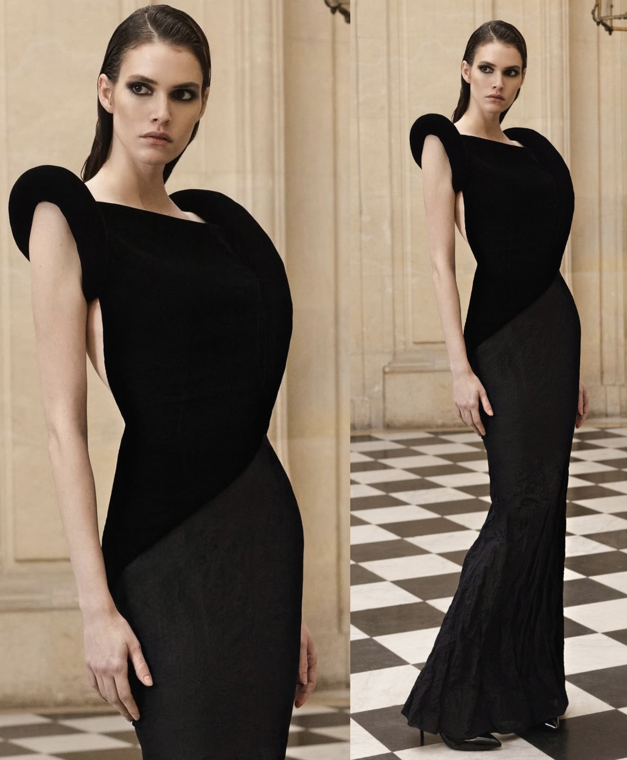 عارضة أزياء بفستان صوفي كوتور الذي ارتدته نادين نسيب نجيم (أرشيف صوفي كوتور الخاص)