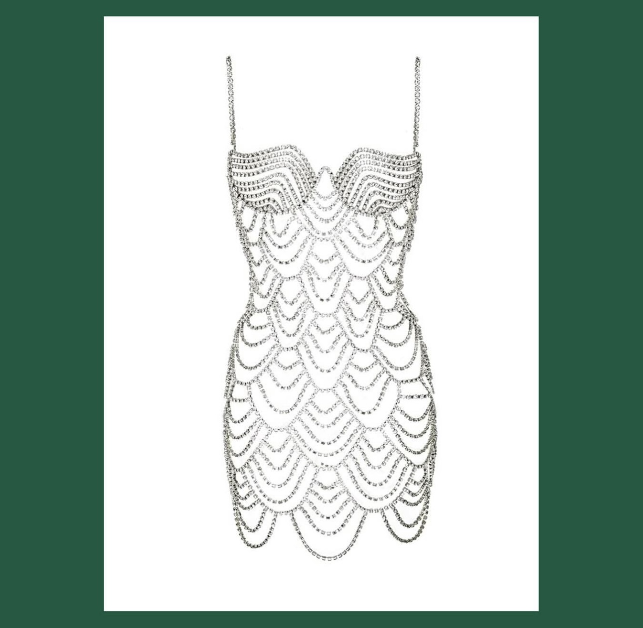 فستان الكريستال من AREA (صورة من إنستغرام)