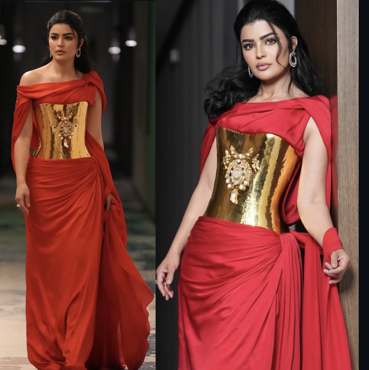 ميلا الزهراني بتصميم كريكور جابوطيان (تصوير أحمد يوسف)