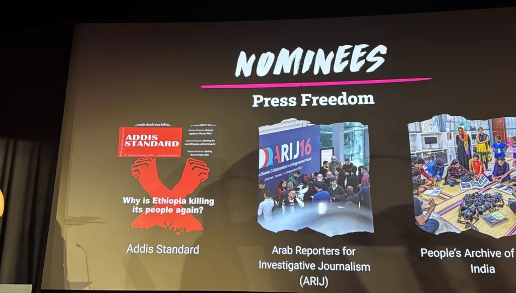 "أريج" تفوز بجائزة حرية الصحافة من One World Media