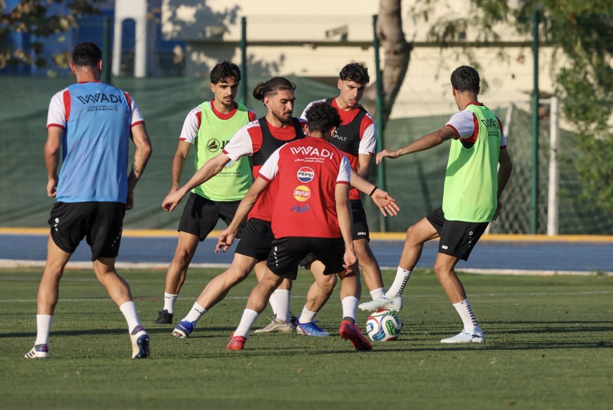 جانب من تدريبات المنتخب العراقي في مونتيري. (وكالات)