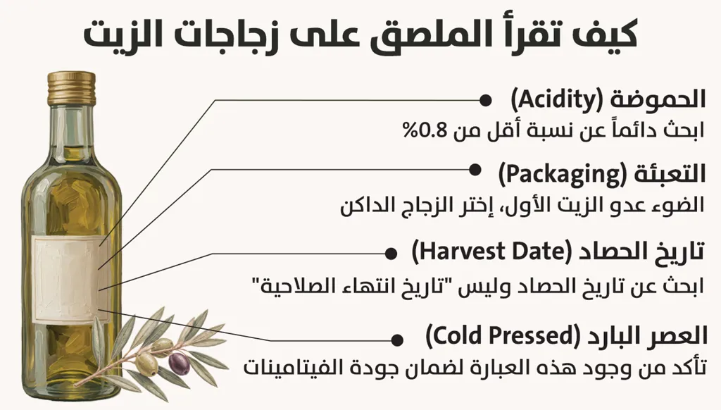 كيف تقرأ المصلق على زيت الزيتون؟ (تصميم النهار).