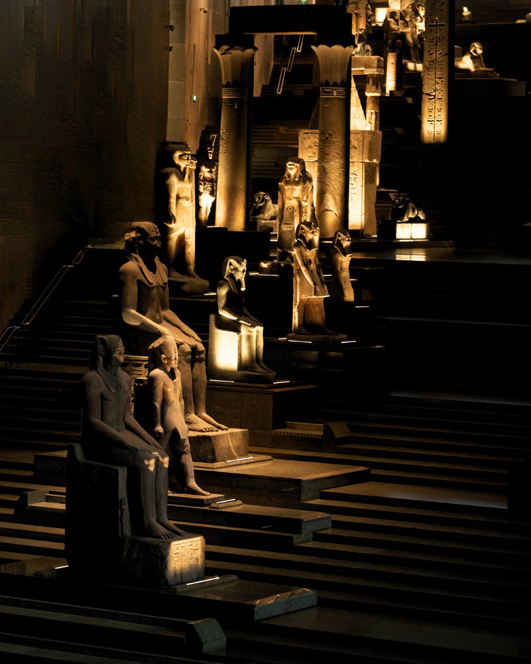 مشهد من المتحف المصري الكبير. (أ ف ب)