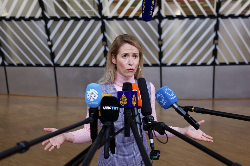 الممثلة العليا للاتحاد الأوروبي للشؤون الخارجية والسياسة الأمنية ونائبة رئيس المفوضية الأوروبية كايا كالاس (رويترز)