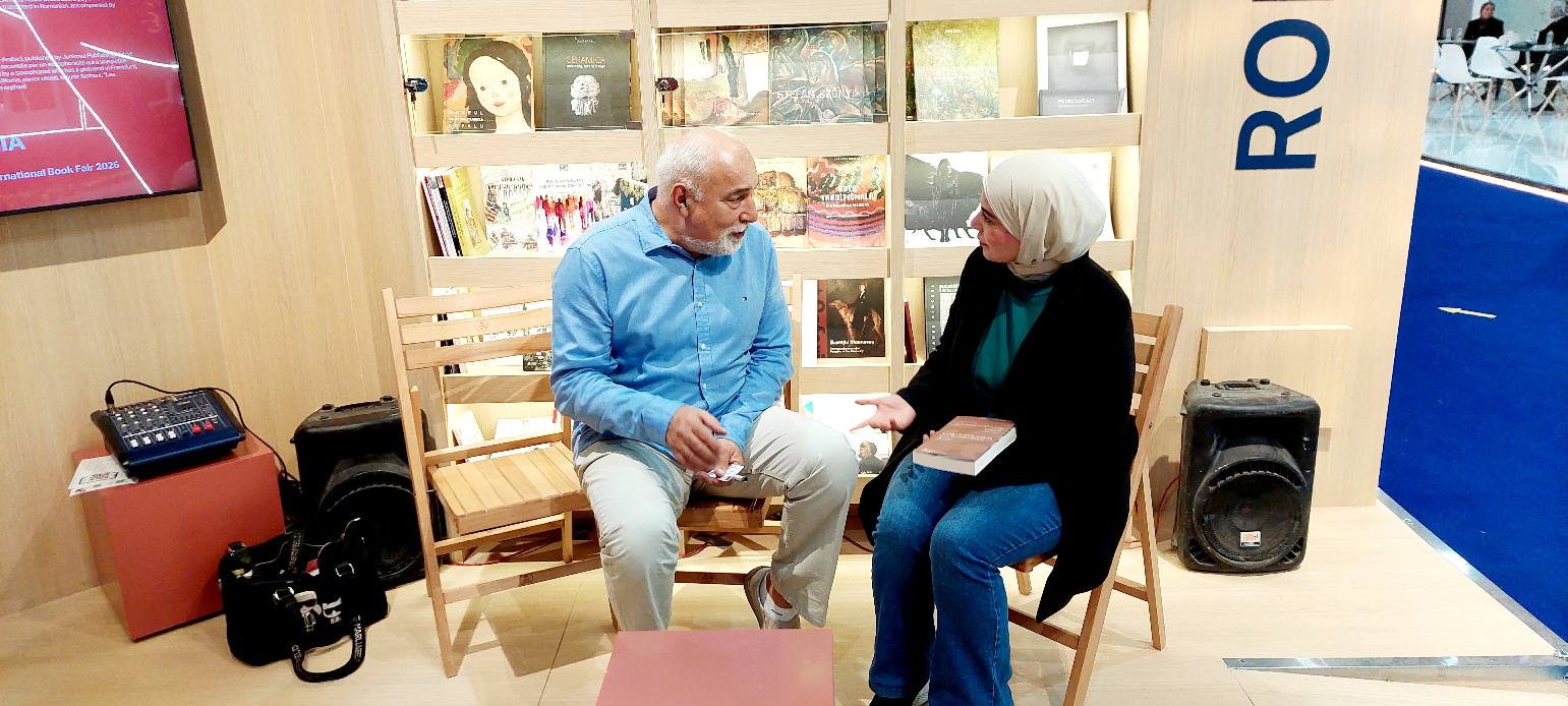 لقاء ”النهار” مع رئيس اتحاد الكتاب الروماني. (النهار)