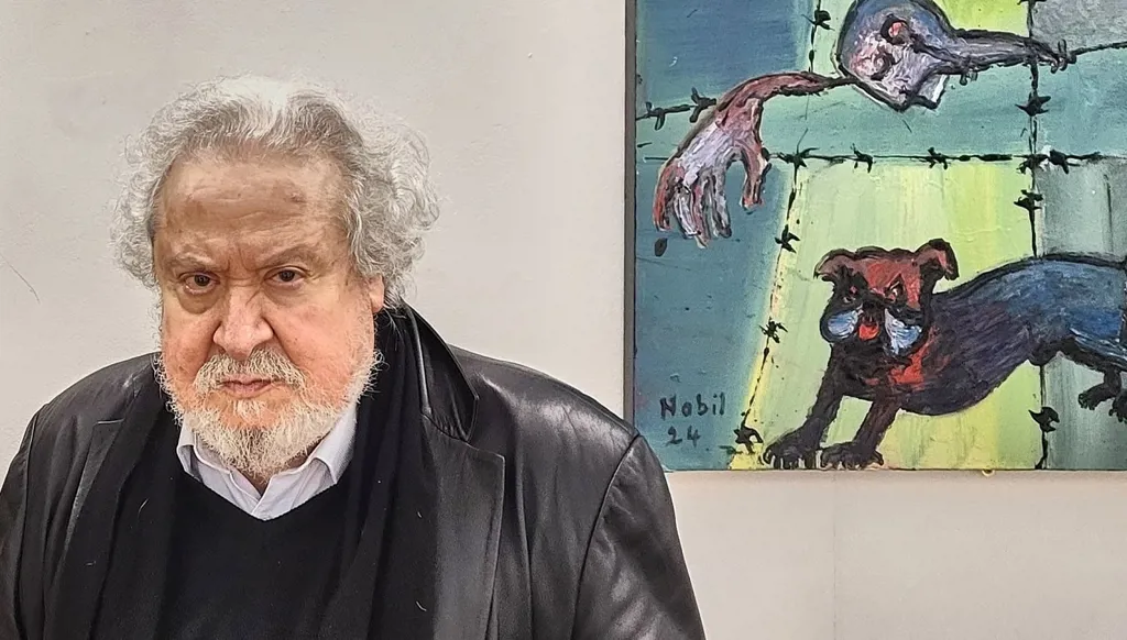 نبيل أبو حمد يرسم في لندن معاناة اللاجئين