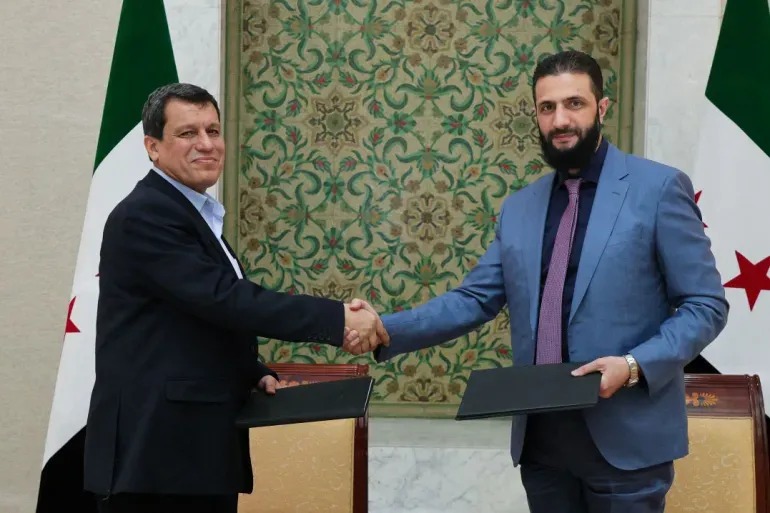 مظلوم عبدي والرئيس الشرع 