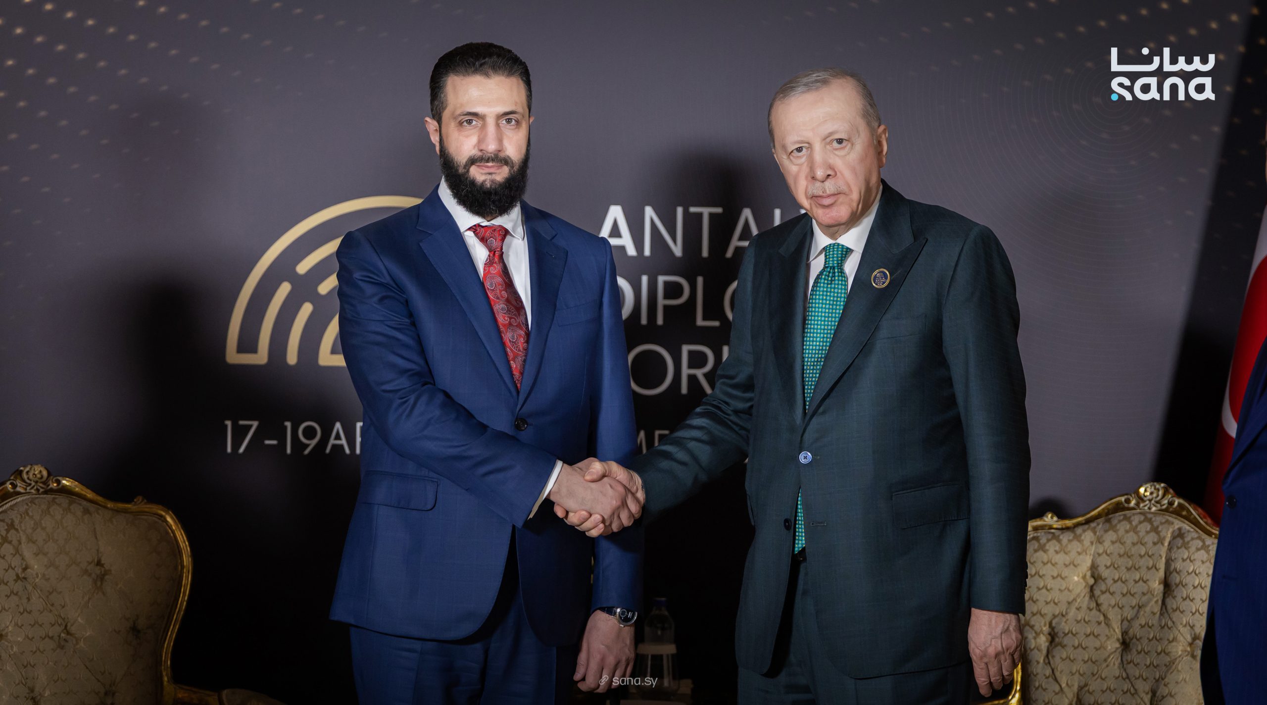 الرئيس السوري أحمد الشرع والرئيس التركي رجب طيب إردوغان (سانا)