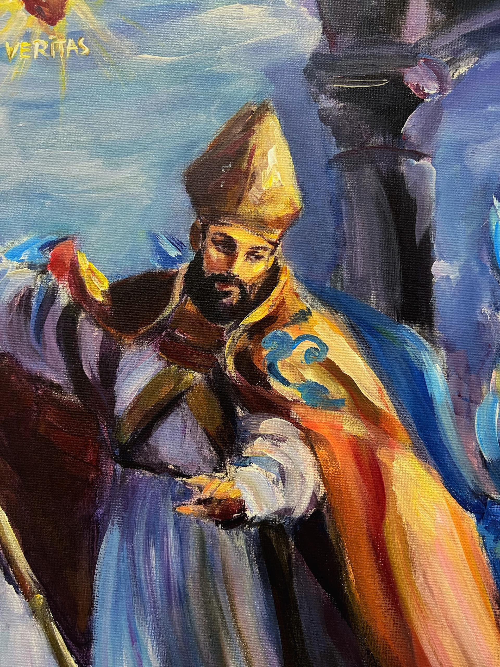 “انتصار القديس أوغسطينوس“ لعزيز رواق. (تفصيل)