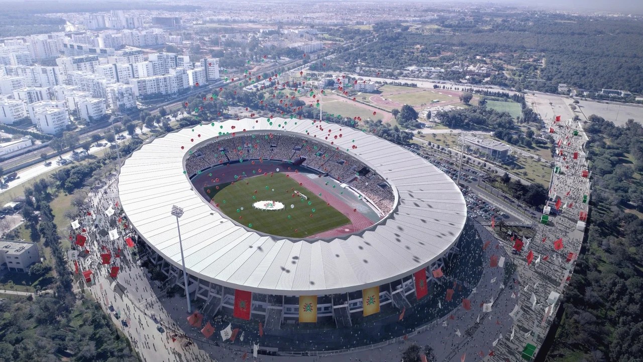 ملعب المركب الرياضي الأمير مولاي عبد الله الذي سيستضيف افتتاح ونهائي كأس أمم أفريقيا 2025 في المغرب. (وكالات(